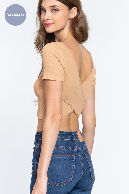 Ribbed Seamless Crop Top