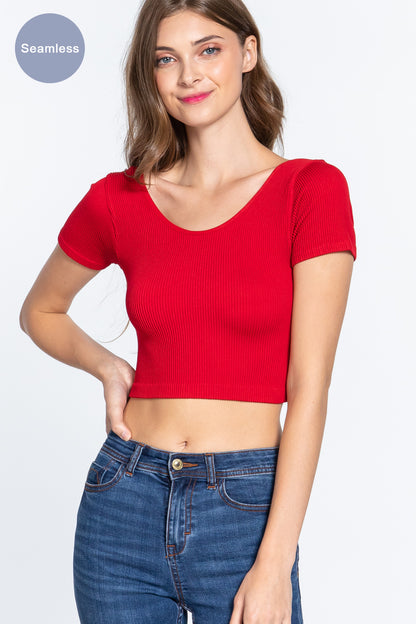 Ribbed Seamless Crop Top