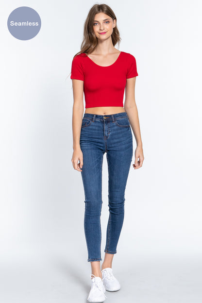 Ribbed Seamless Crop Top