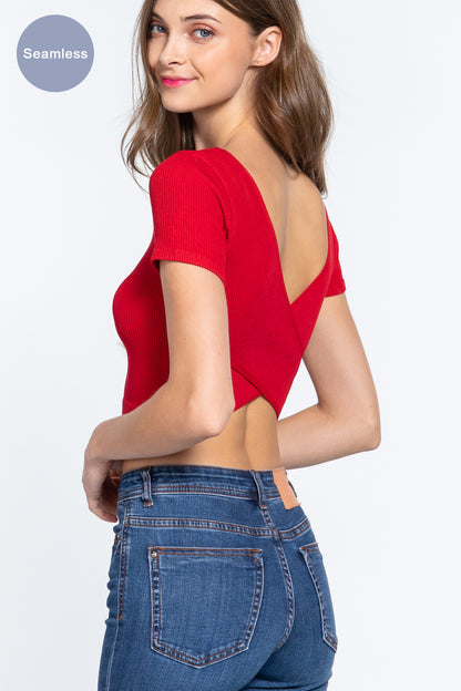 Ribbed Seamless Crop Top