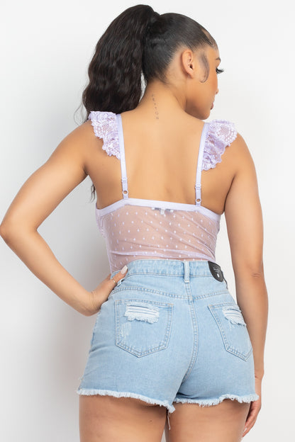 Sweetheart Cami Ruffled Bodysuit