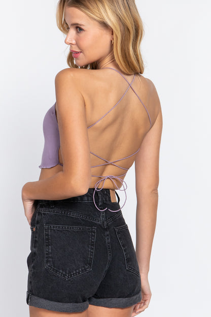 Open Cross Back Crop Cami