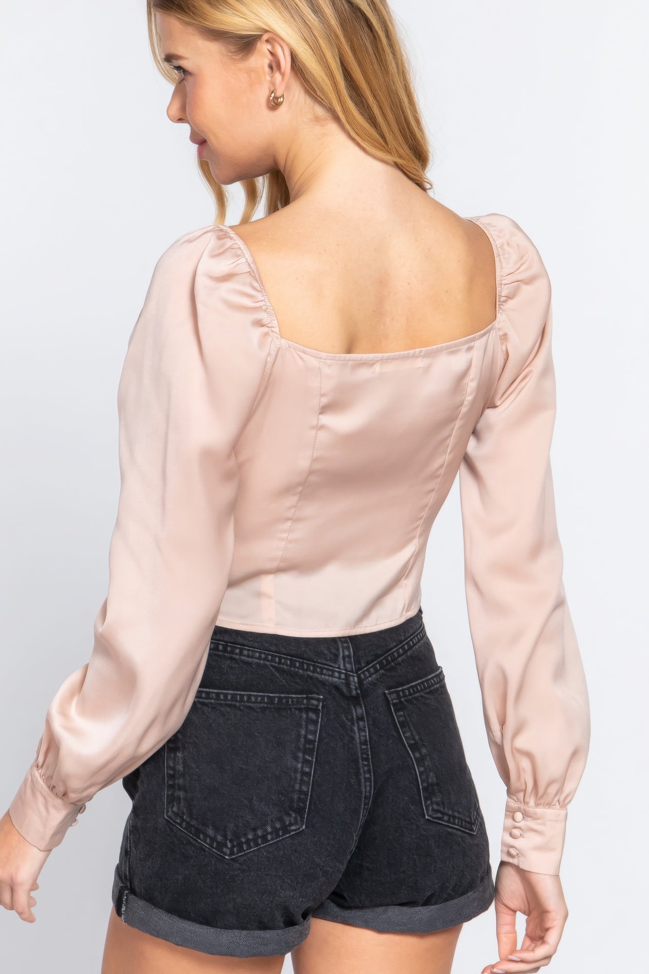 Sweetheart Neck Front Tie Top