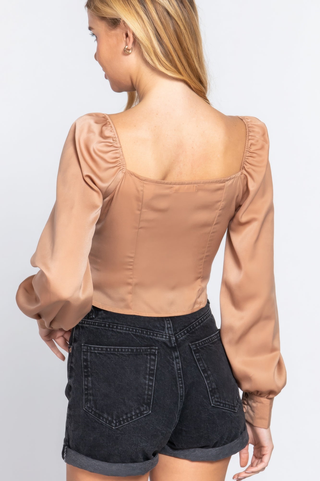 Sweetheart Neck Front Tie Top