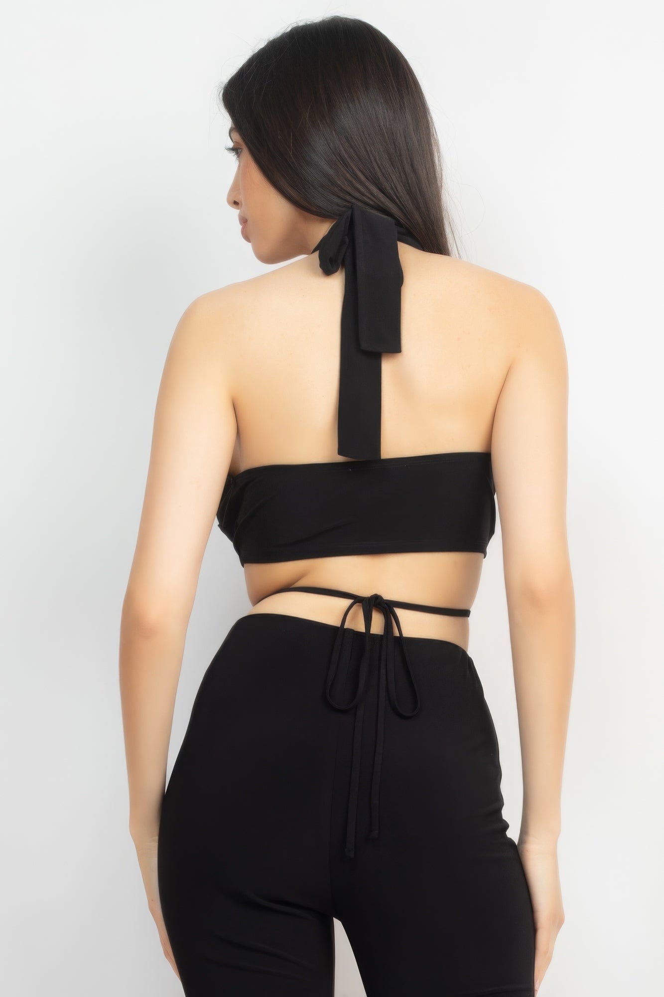 Halter Top & Flare Leggings Set