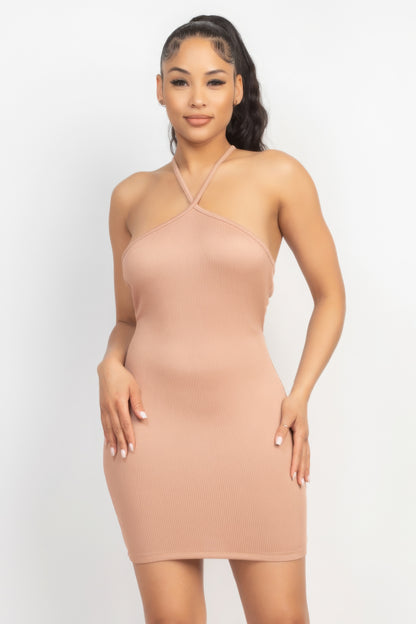 Halterneck Seamless Mini Dress