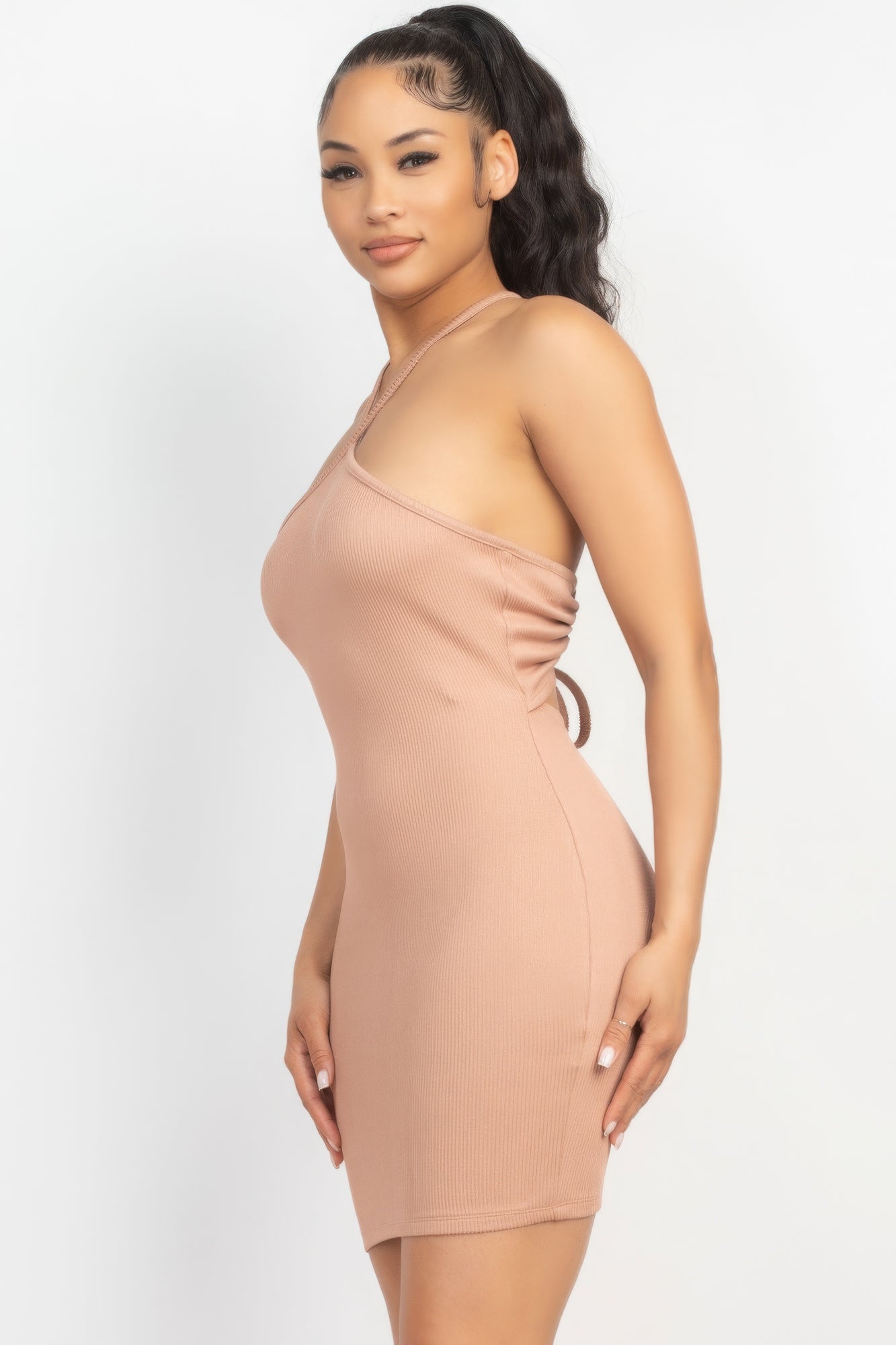 Halterneck Seamless Mini Dress