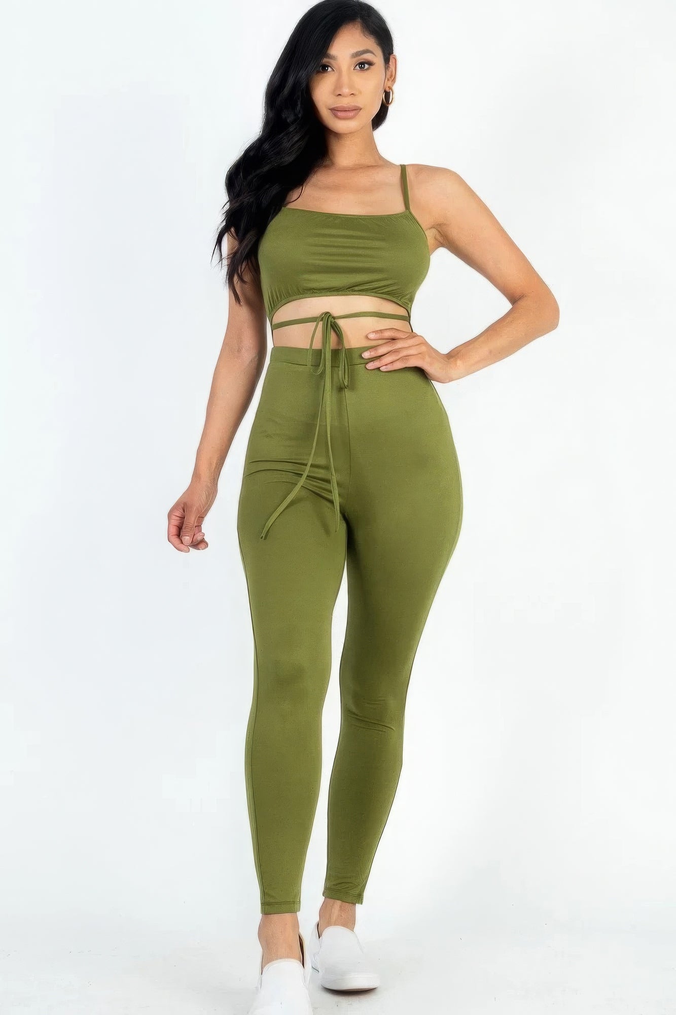 Tie Front Cutout Jumpsuit
