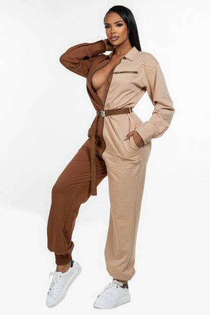 Oversized Cozy Shirt Jumpsuit