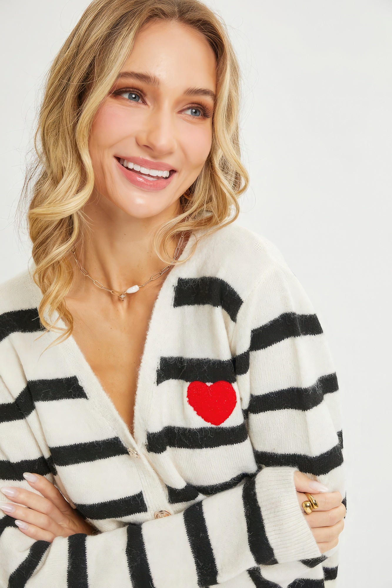 Heartfelt Striped Cardigan