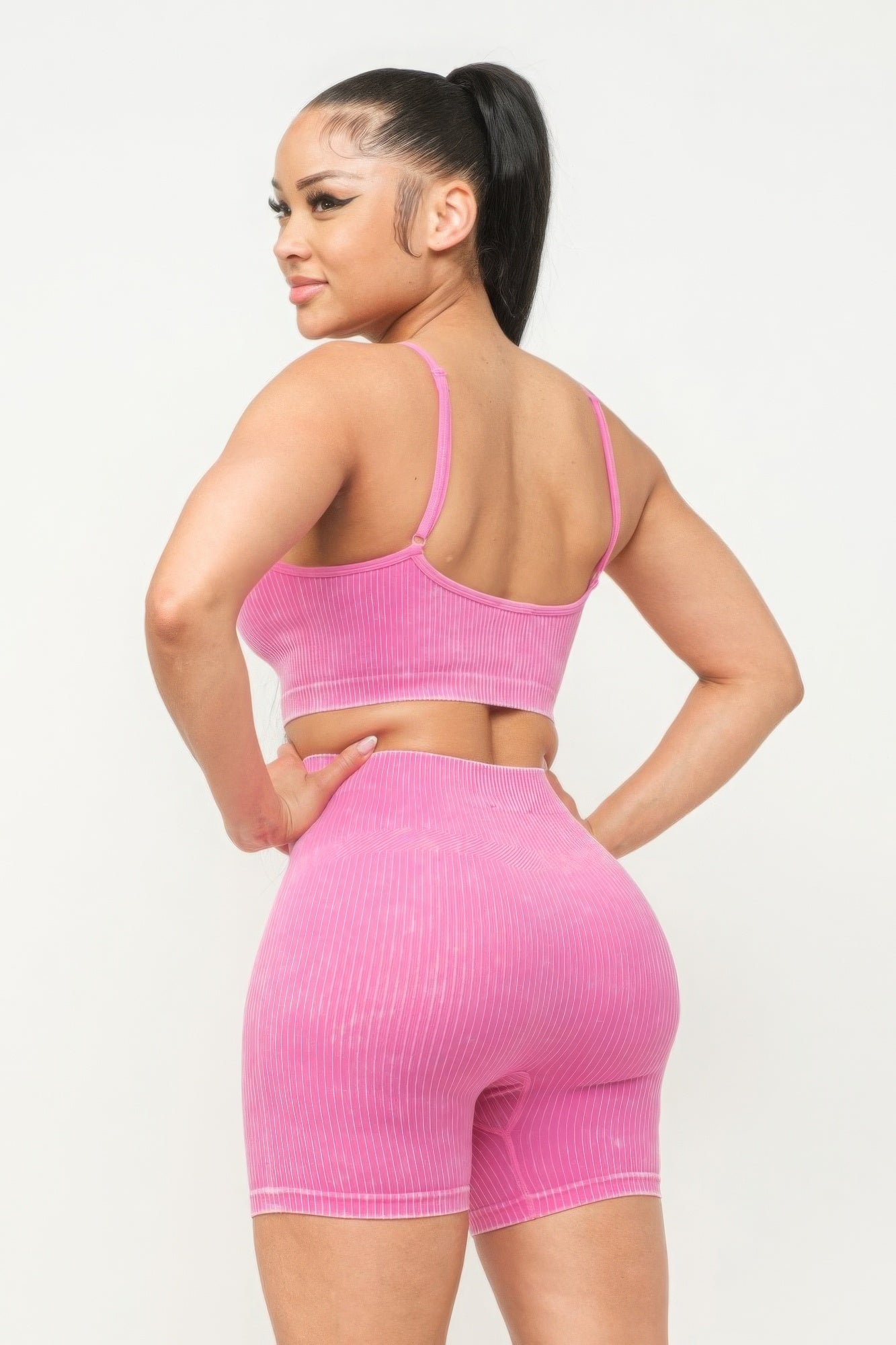 Washed Seamless Tank Top & Shorts Set