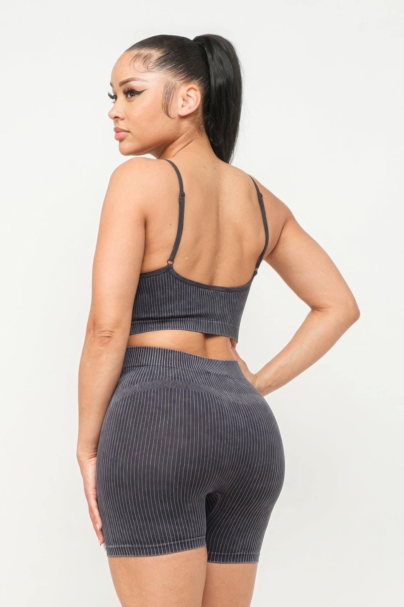 Washed Seamless Tank Top & Shorts Set