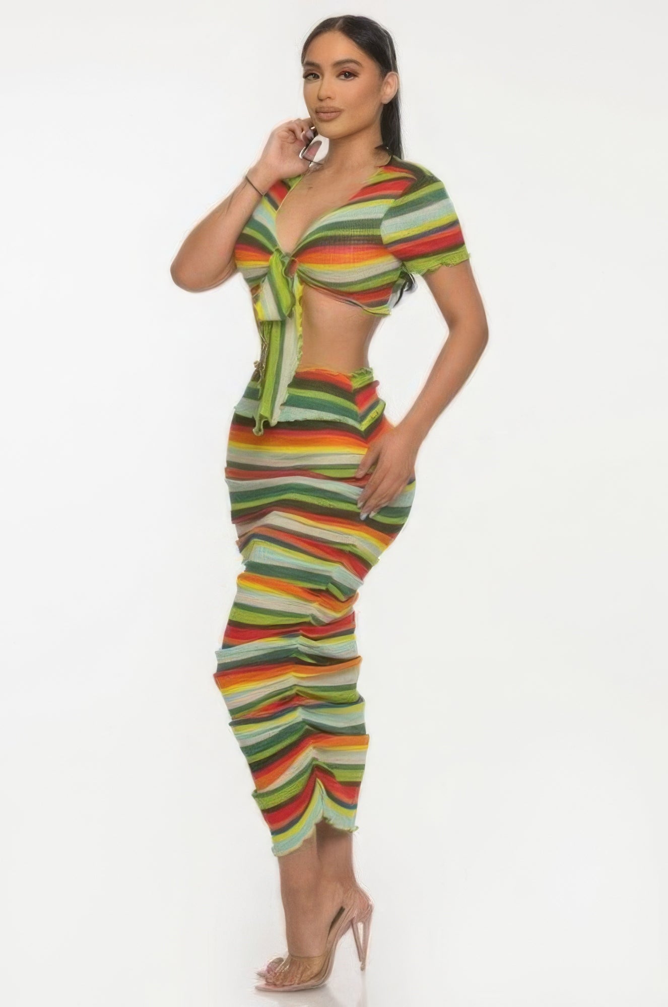 Color Me Beach Sarong Skirt Set