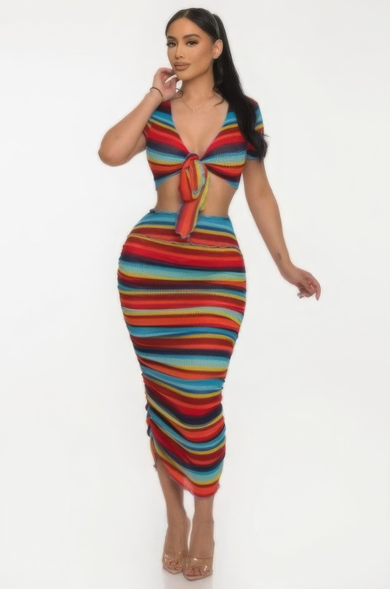 Color Me Beach Sarong Skirt Set