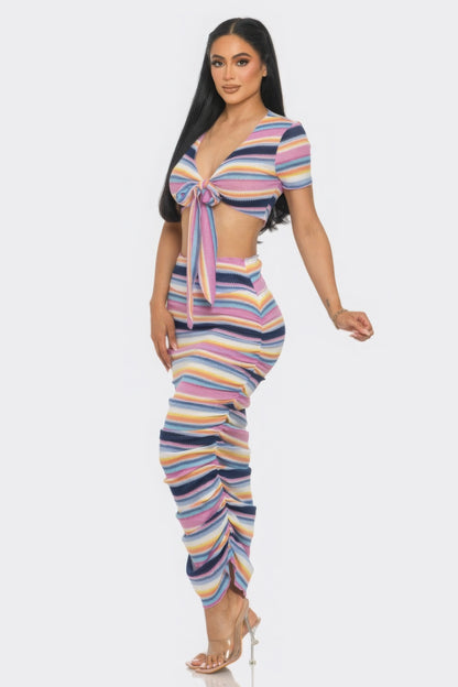 Color Me Beach Sarong Skirt Set