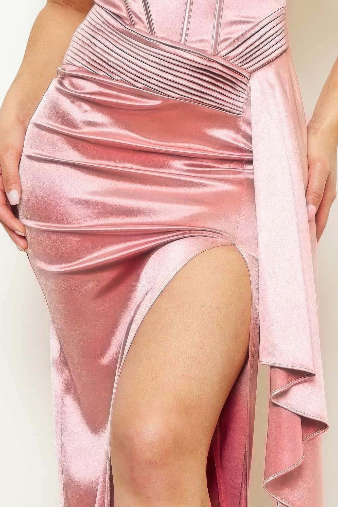 Satin Tube Top  Maxi Dress