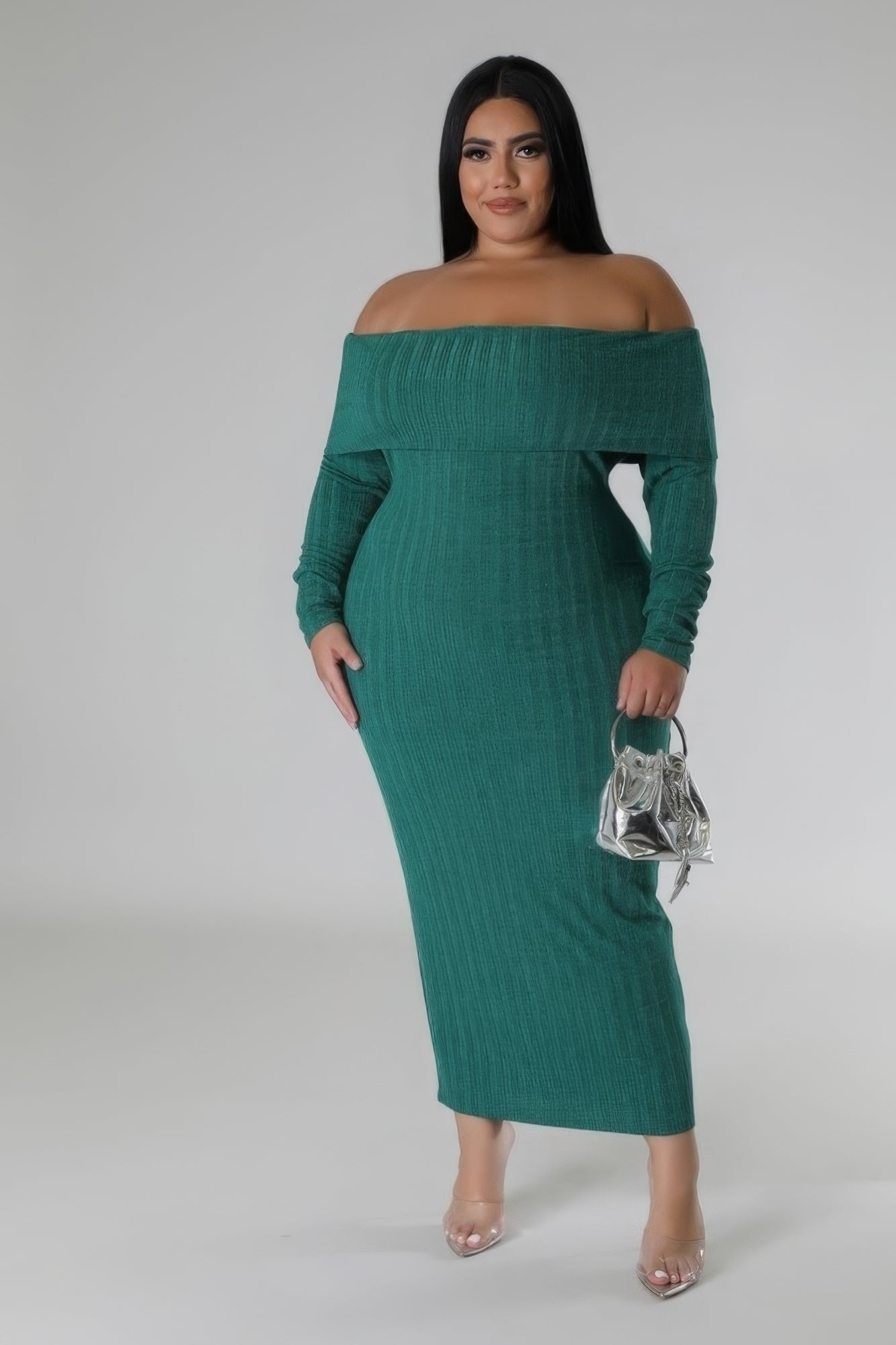 Plus Size Off Shoulder Dress