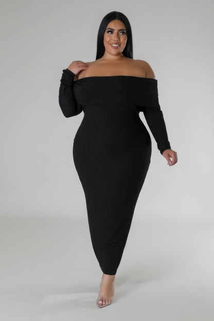 Plus Size Off Shoulder Dress
