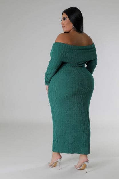 Plus Size Off Shoulder Dress