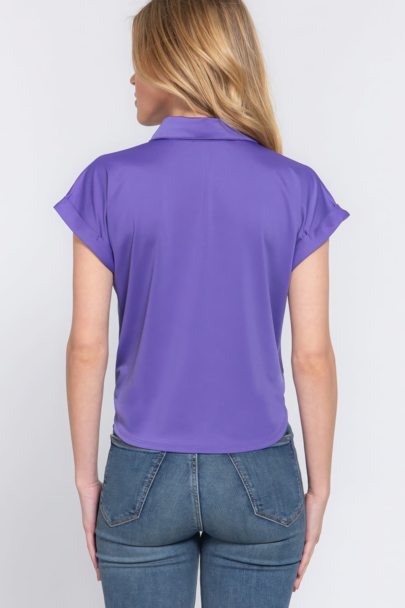 Short Sleeve Front Tie Top