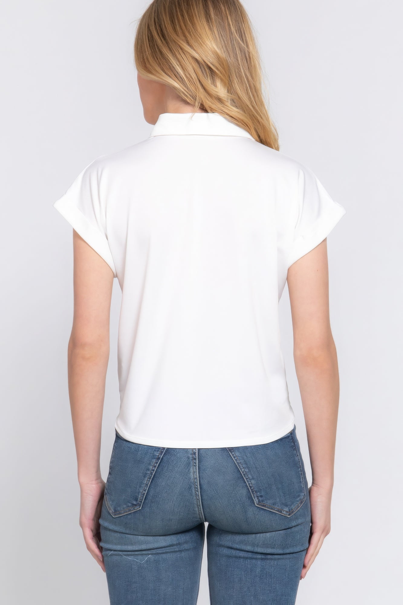 Short Sleeve Front Tie Top