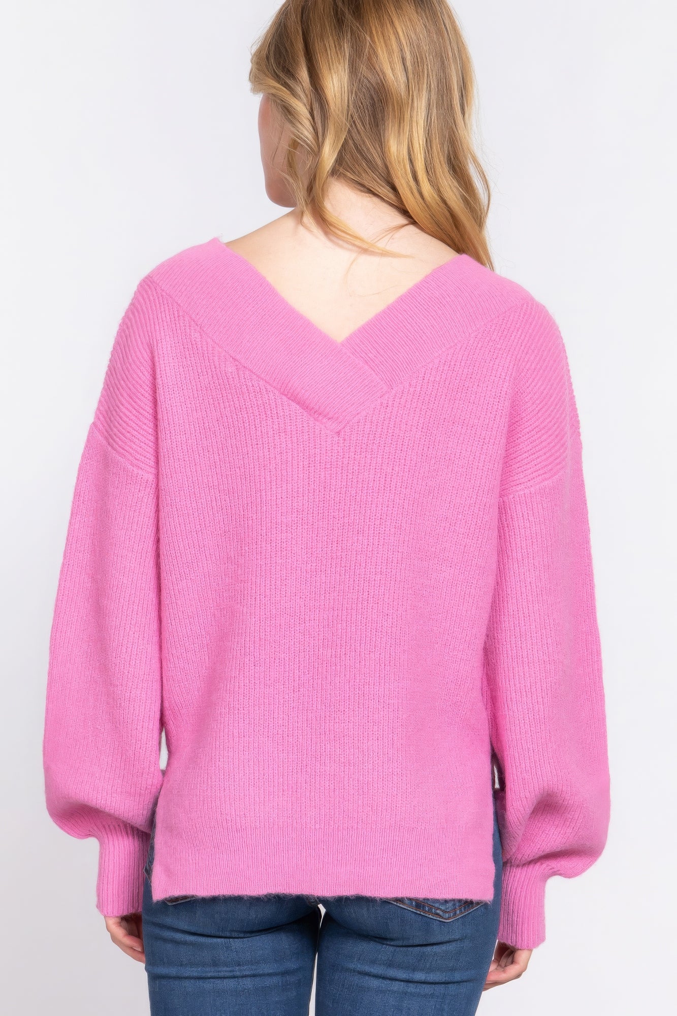 Long Sleeve V Neck Sweater