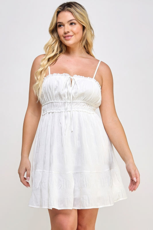 Plus Size Ruffle Mini Dress