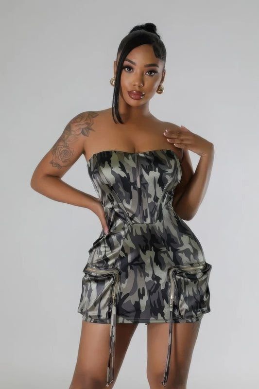 Camouflage Tube Dress