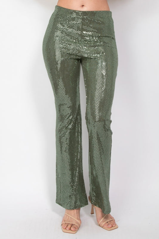 Sequined Flare Pants