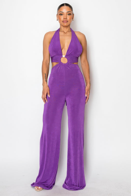 Slinky Wide Leg Jumpsuit