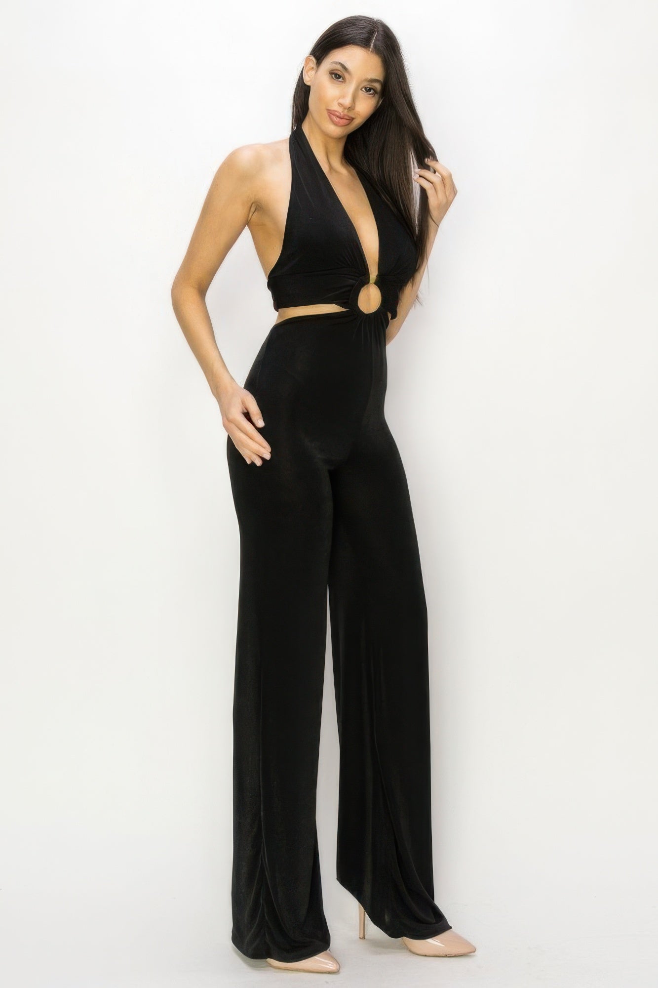 Slinky Wide Leg Jumpsuit