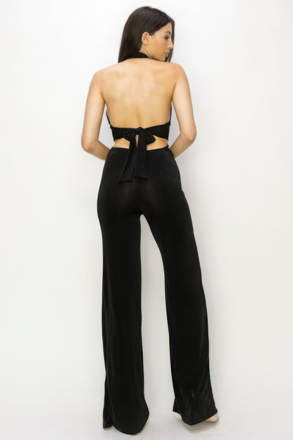 Slinky Wide Leg Jumpsuit