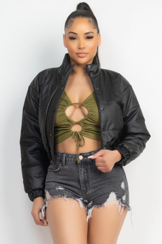 Puffer Padded Crop Jacket