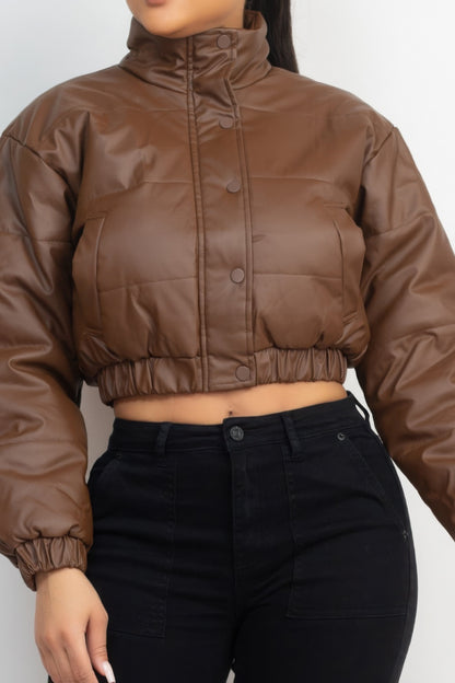 Puffer Padded Crop Jacket