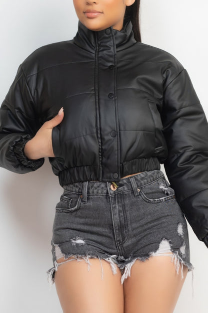 Puffer Padded Crop Jacket