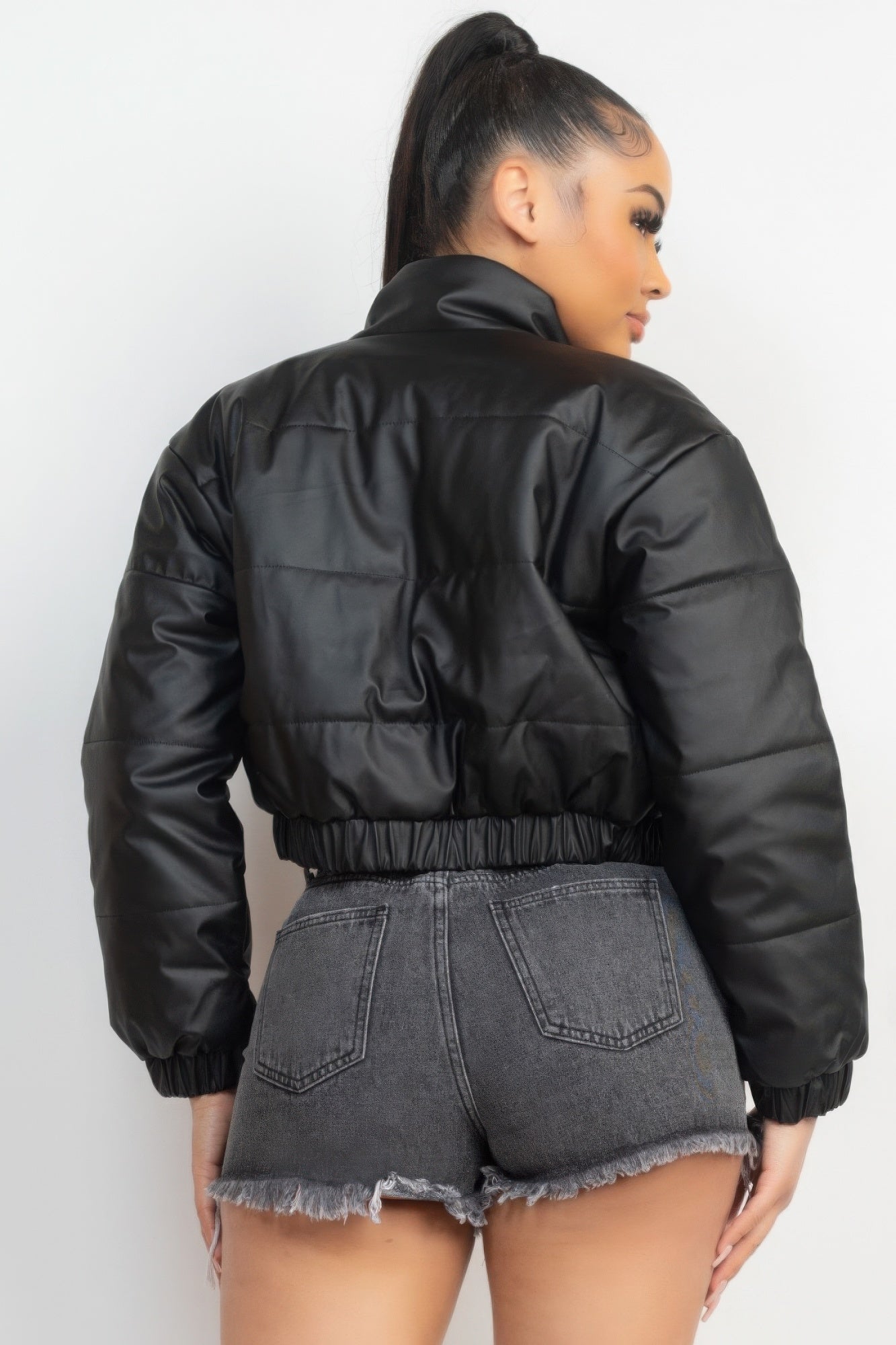 Puffer Padded Crop Jacket