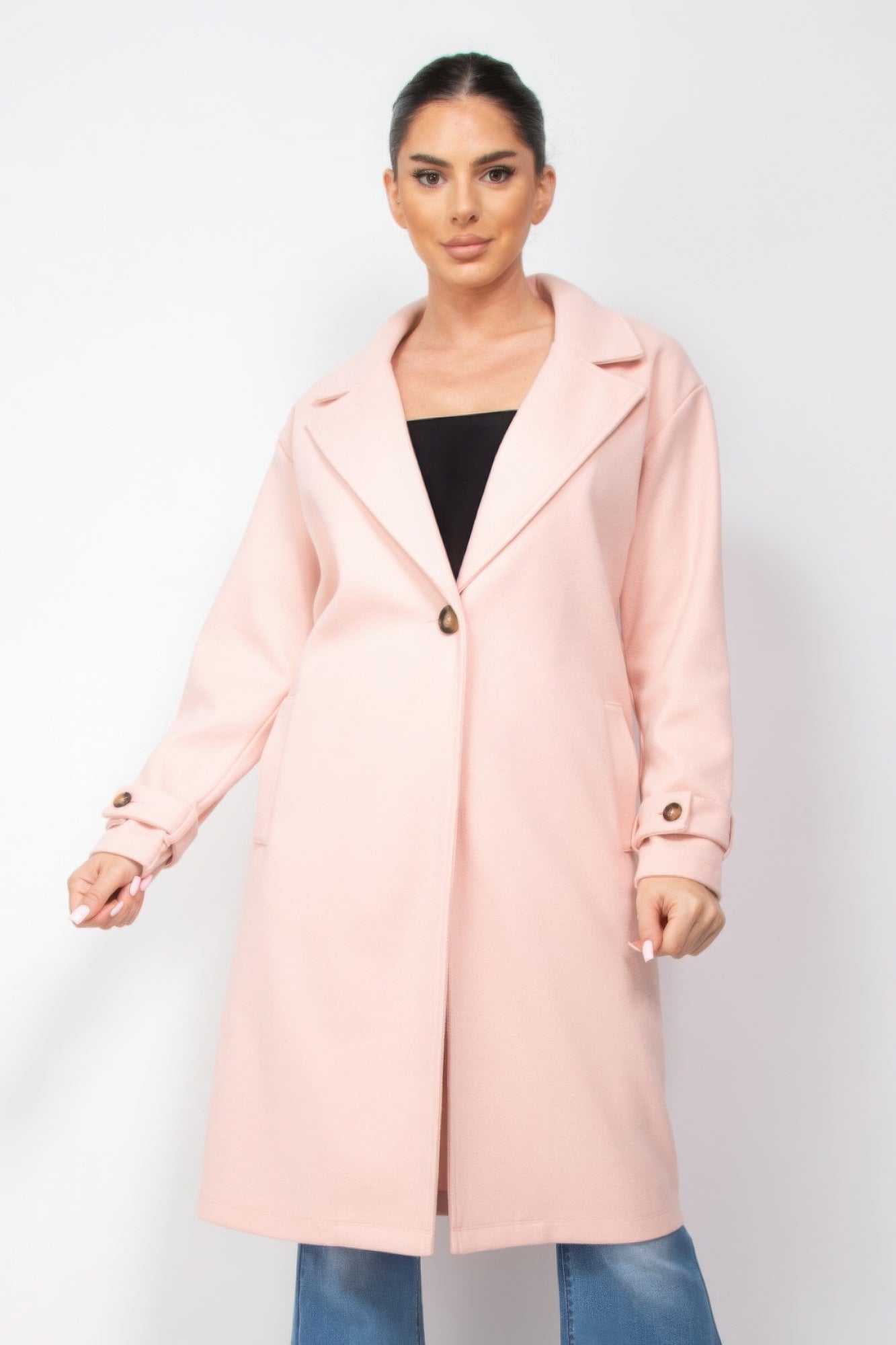 Woven Trench Coat Dress