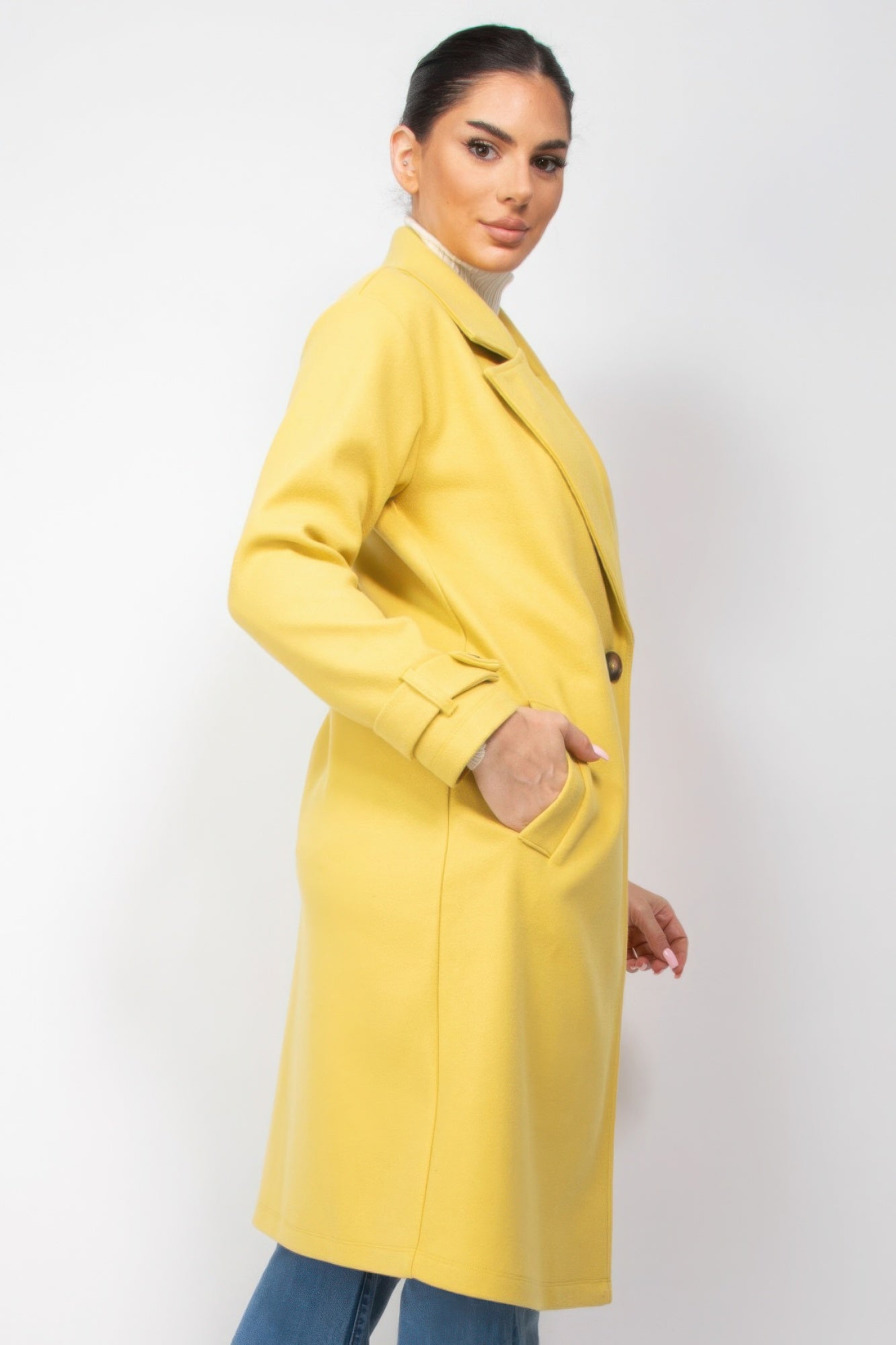 Woven Trench Coat Dress