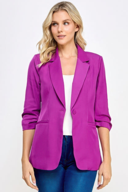 Buttoned Detail Blazer