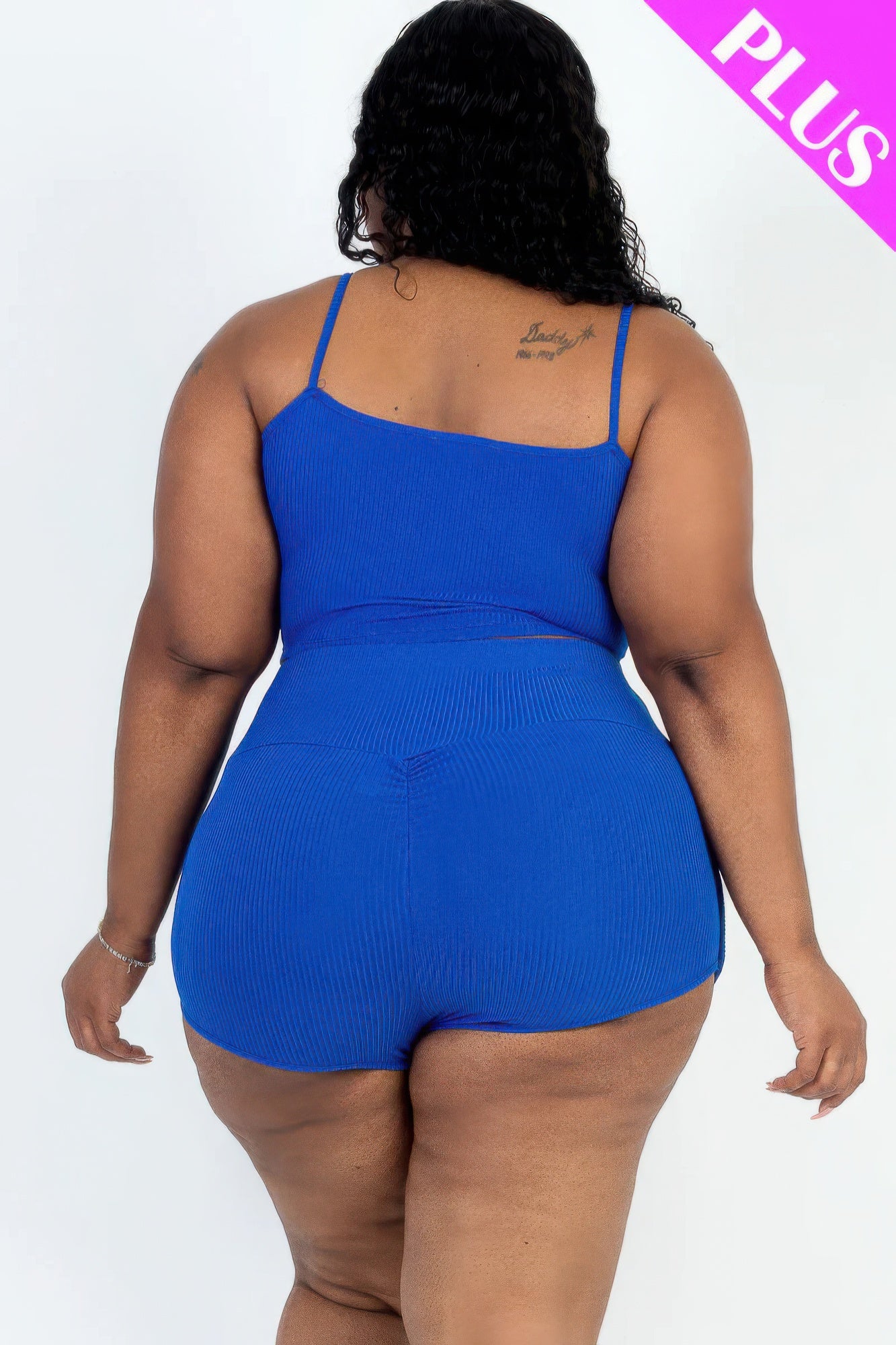 Plus Size Cami Crop Top & Shorts Set