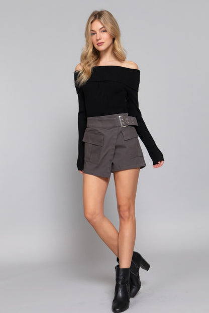 Belted Cargo Skort