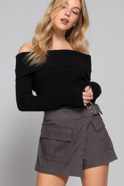 Belted Cargo Skort