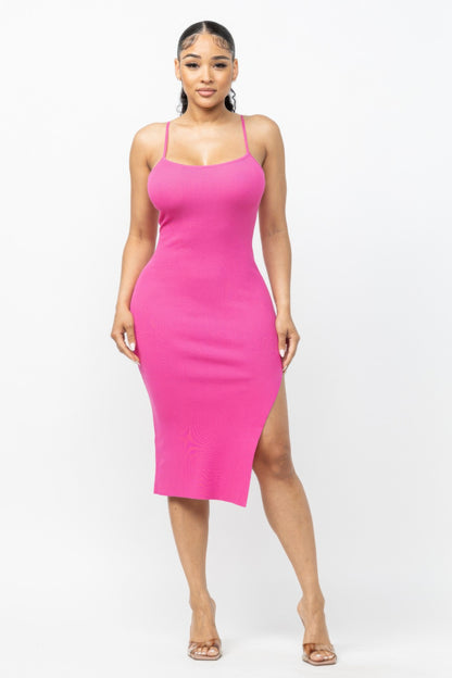 Cami Side Slit Cami Dress