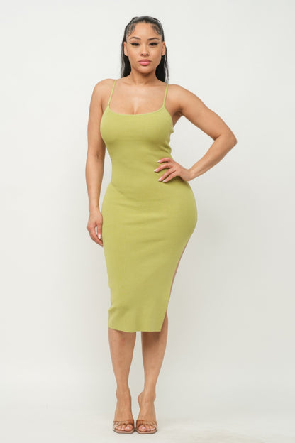 Cami Side Slit Cami Dress