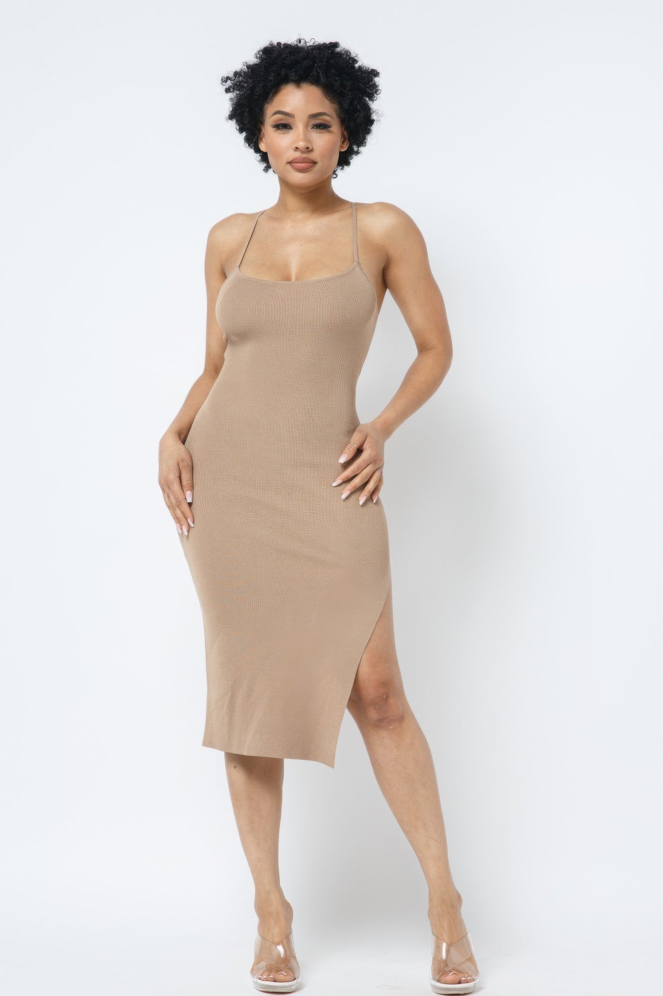 Cami Side Slit Cami Dress