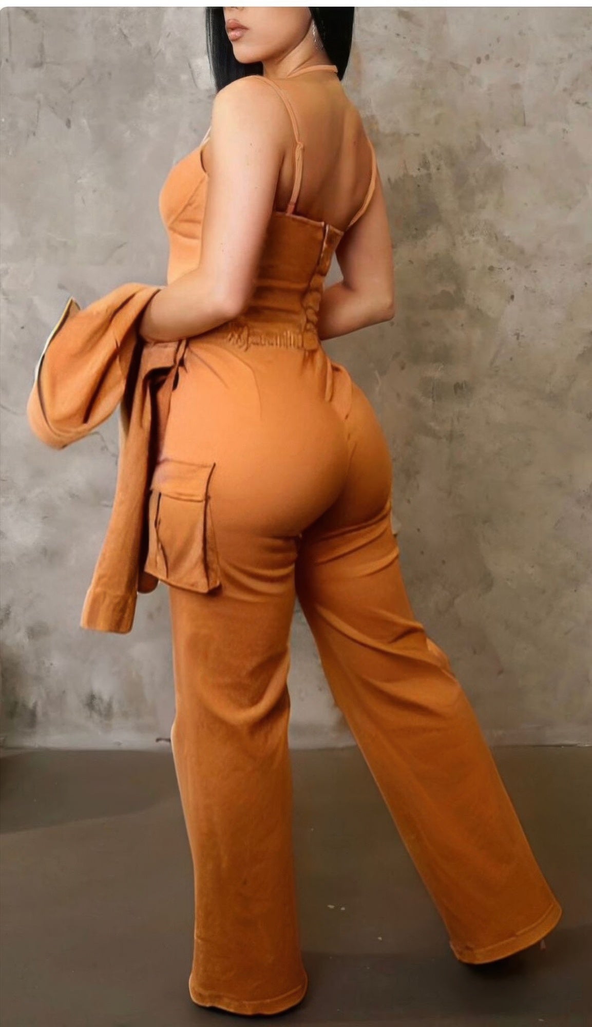 Crop Jacket Cami & Pants Set