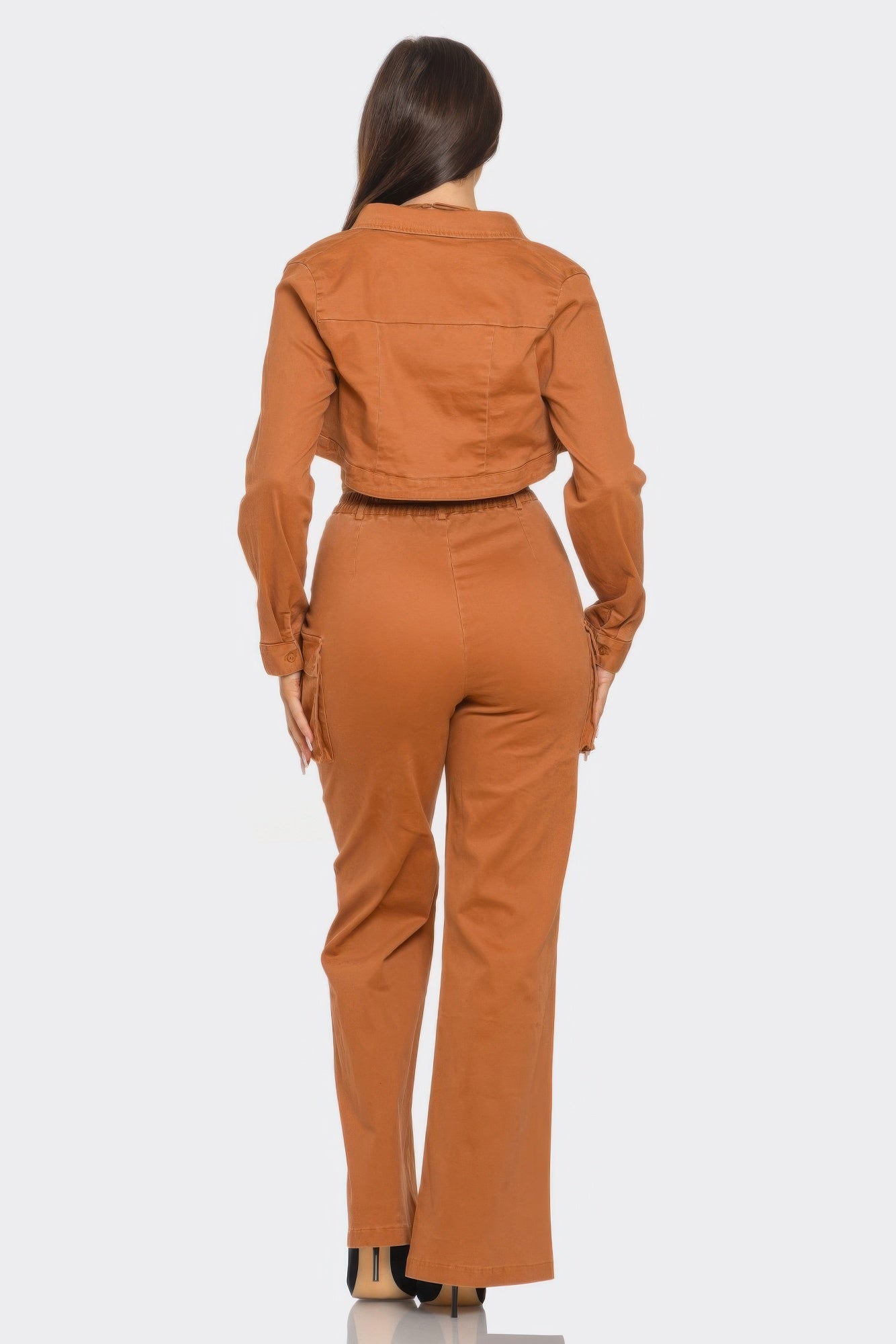 Crop Jacket Cami & Pants Set