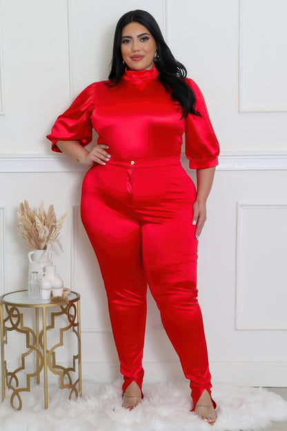 Plus Size Bodysuit & Pants Set