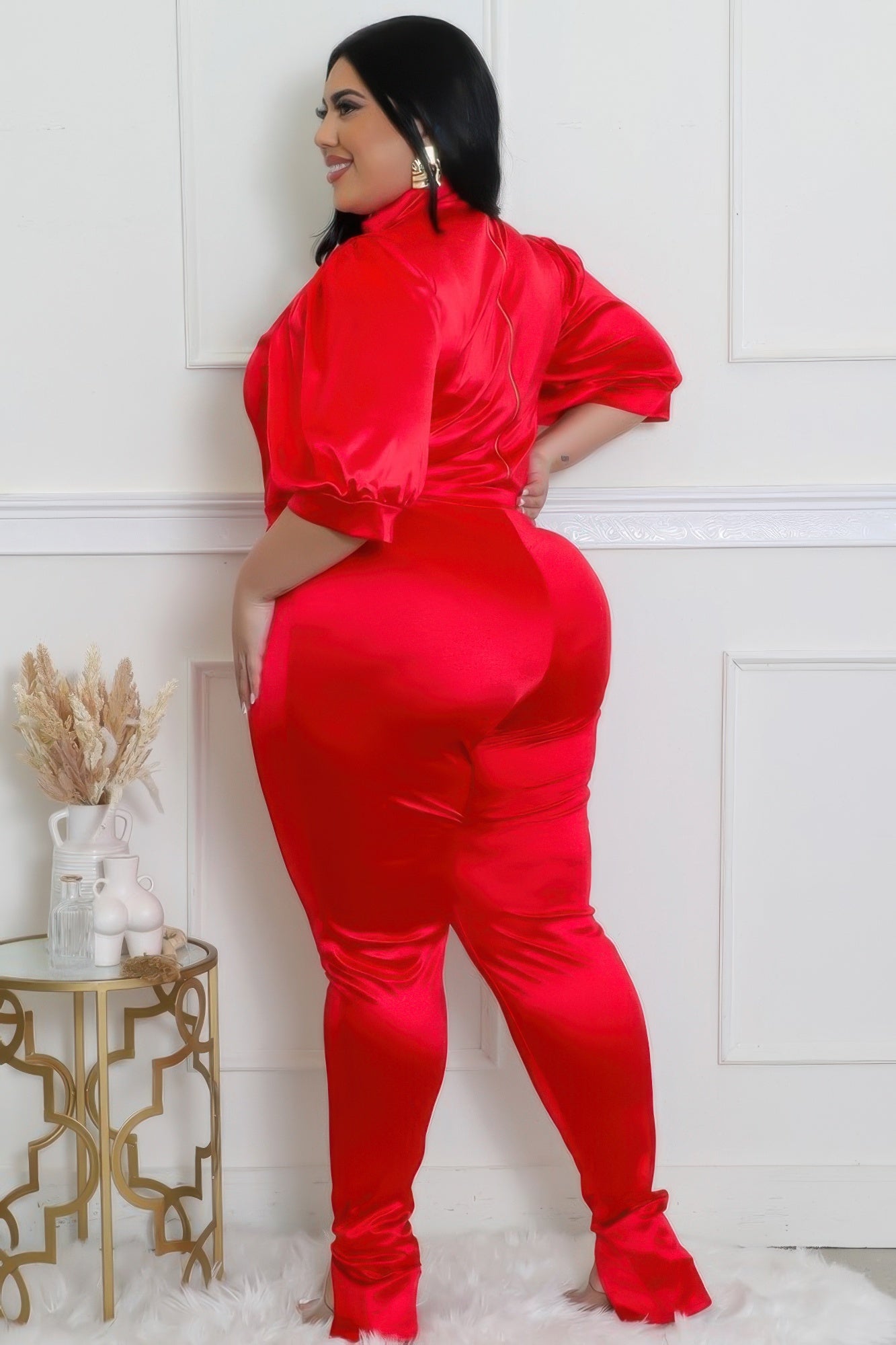 Plus Size Bodysuit & Pants Set