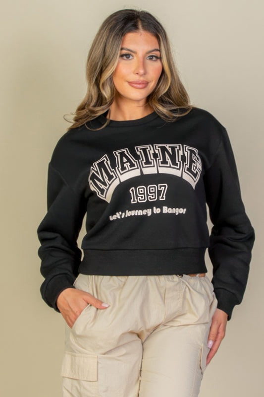 Maine Graphic Drop Shoulder Sweatshirt